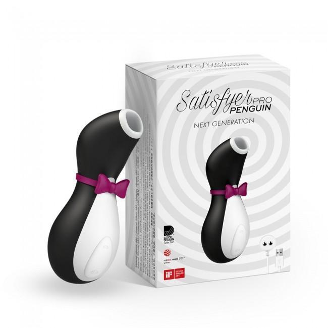 Satisfyer - Pro Penguin Rechargeable Clit Stimulator (Black) Clit Massager (Vibration) Rechargeable - CherryAffairs Singapore