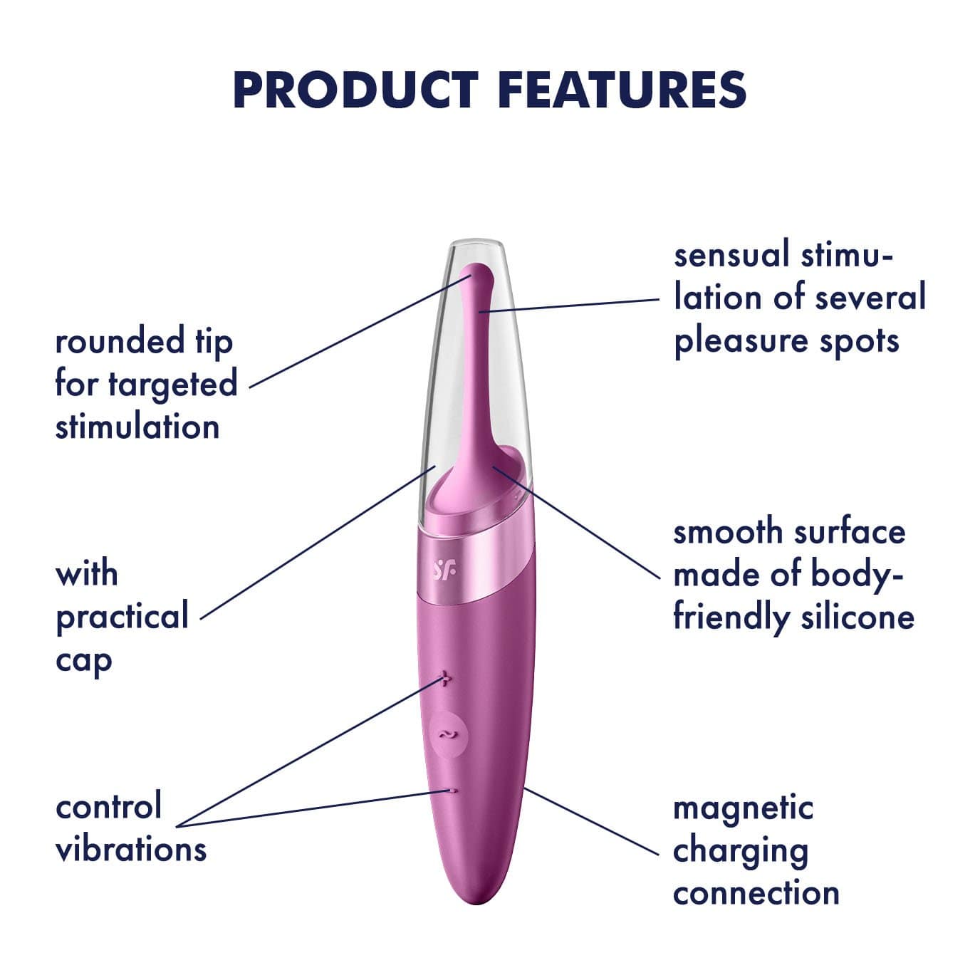 Satisfyer - Twirling Delight Precise Clit Massger (Rose) Clit Massager (Vibration) Rechargeable 4061504009698 CherryAffairs