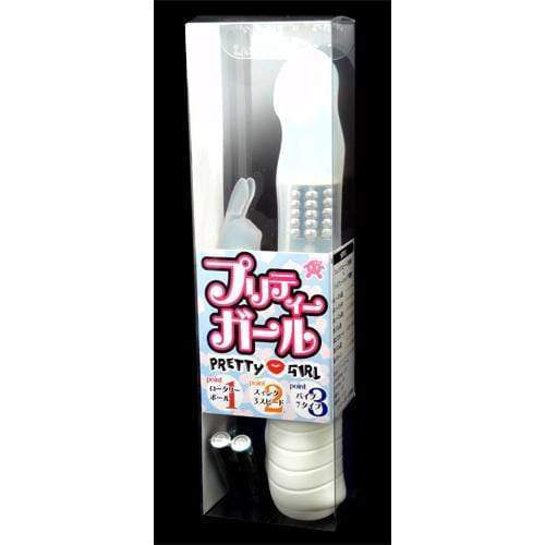 Toysheart - Pretty Girl Onahole (White) Rabbit Dildo (Vibration) Non Rechargeable 4526374125041 CherryAffairs