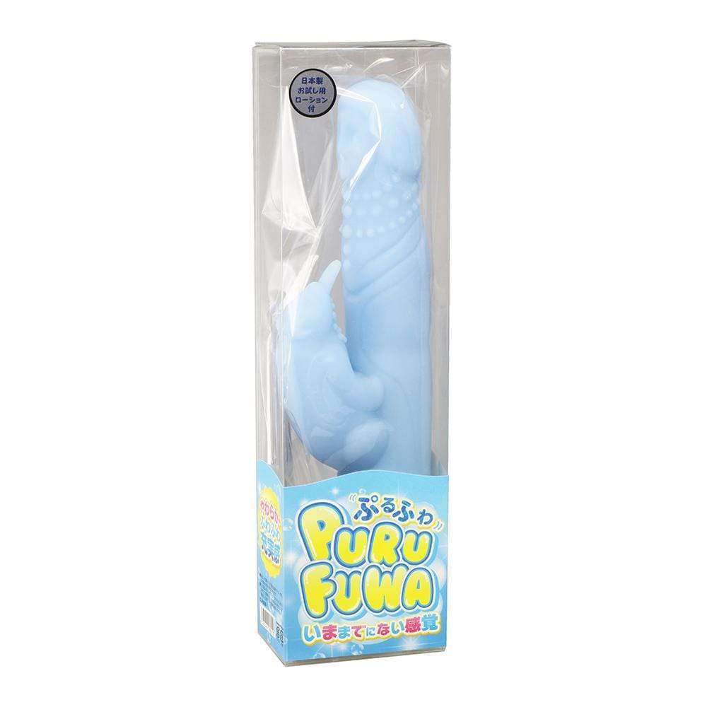 Aqua Classic - Purufuwa Textured Rabbit Vibrator (Blue) Rabbit Dildo (Vibration) Non Rechargeable 319709366 CherryAffairs