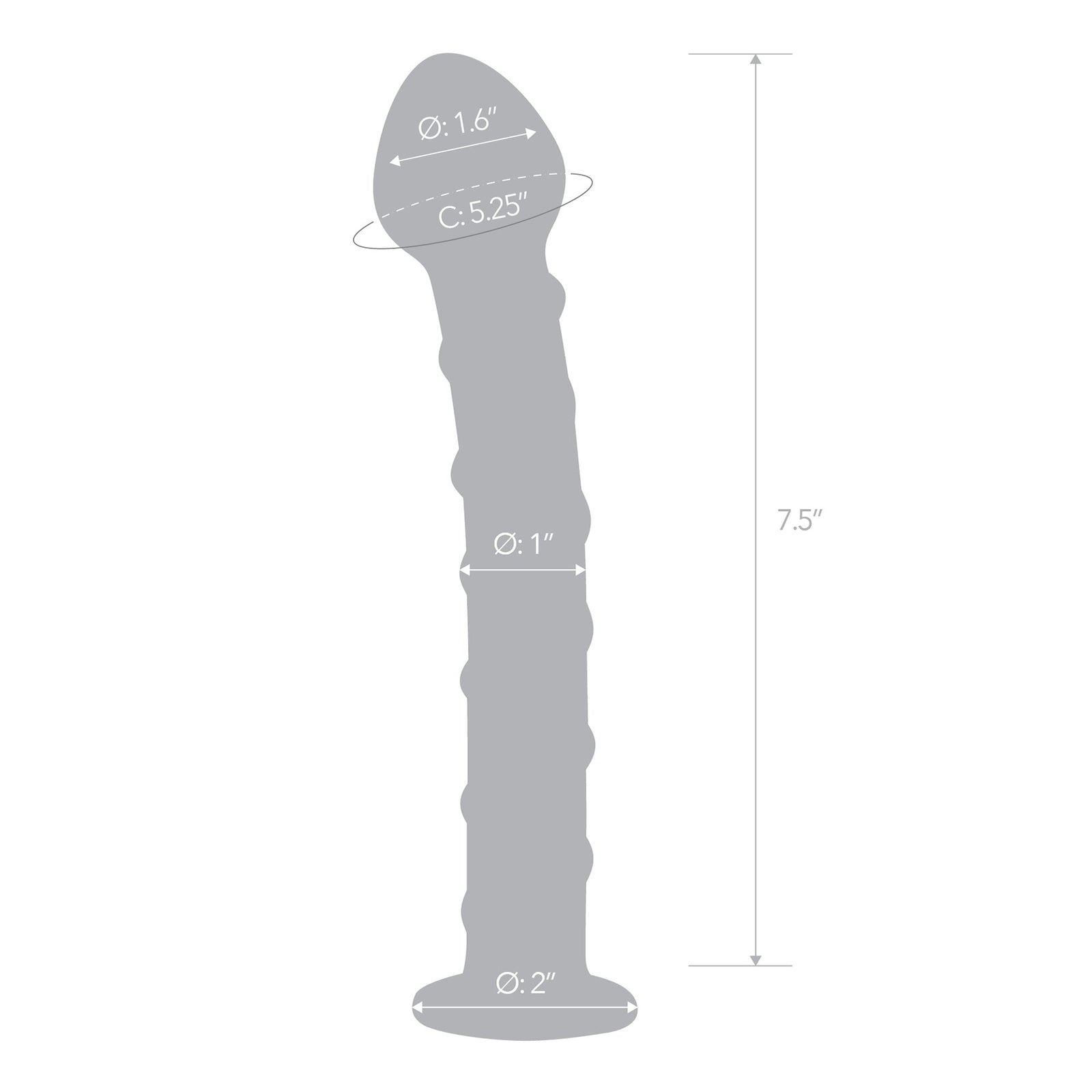 Glas - Blue Spiral Glass Dildo 7.5’’ - Blue - Glass Dildo (Non Vibration)