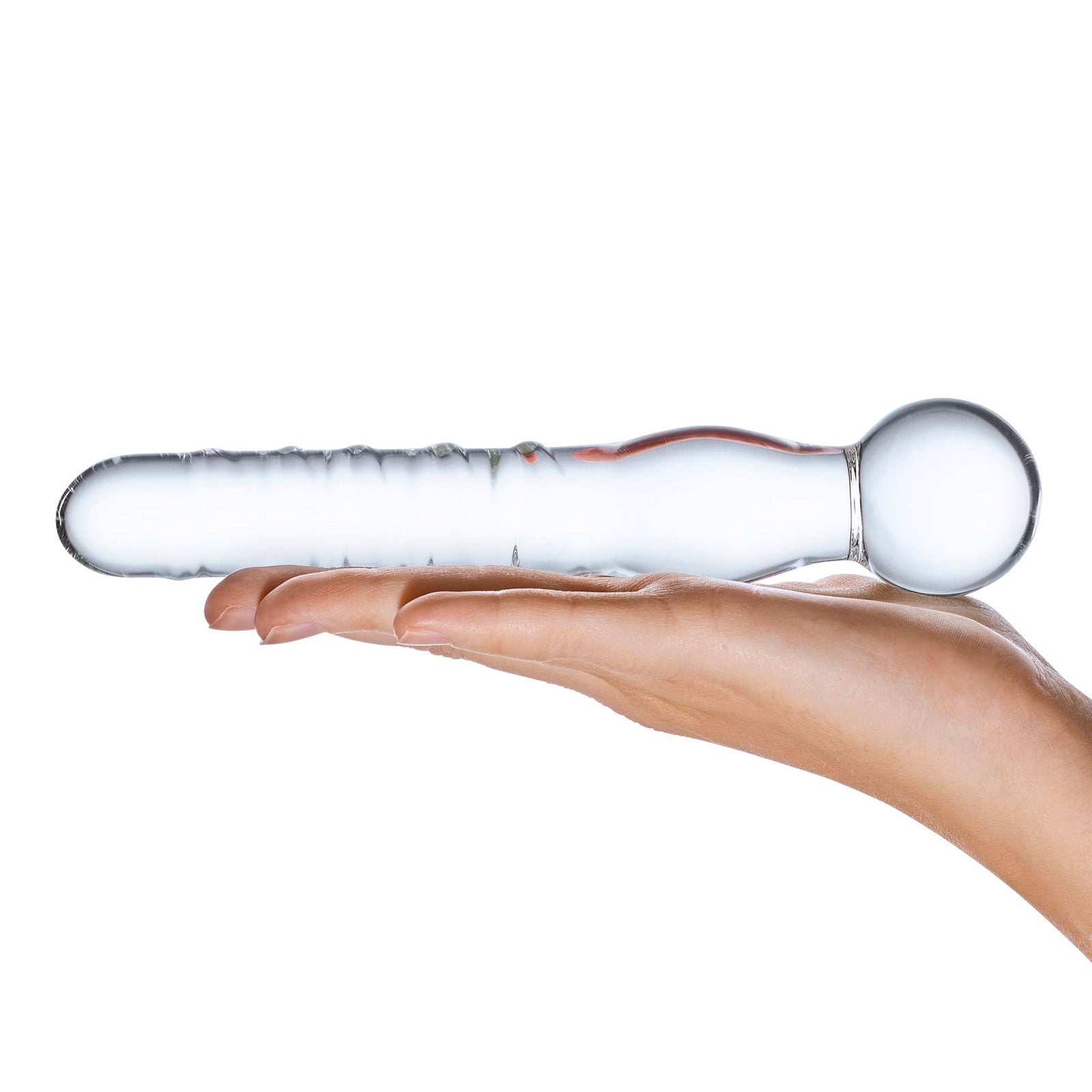 Glas - Joystick Clear Glass Dildo 8’’ - Clear - Glass Dildo (Non Vibration)