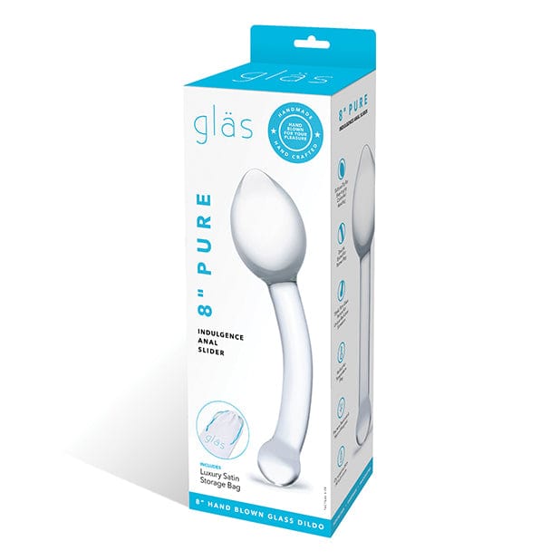 Glas - Pure Indulgence Anal Slider Hand Blown Glass Dildo 8" (Clear) Glass Anal Plug (Non Vibration) 4890808063477 CherryAffairs