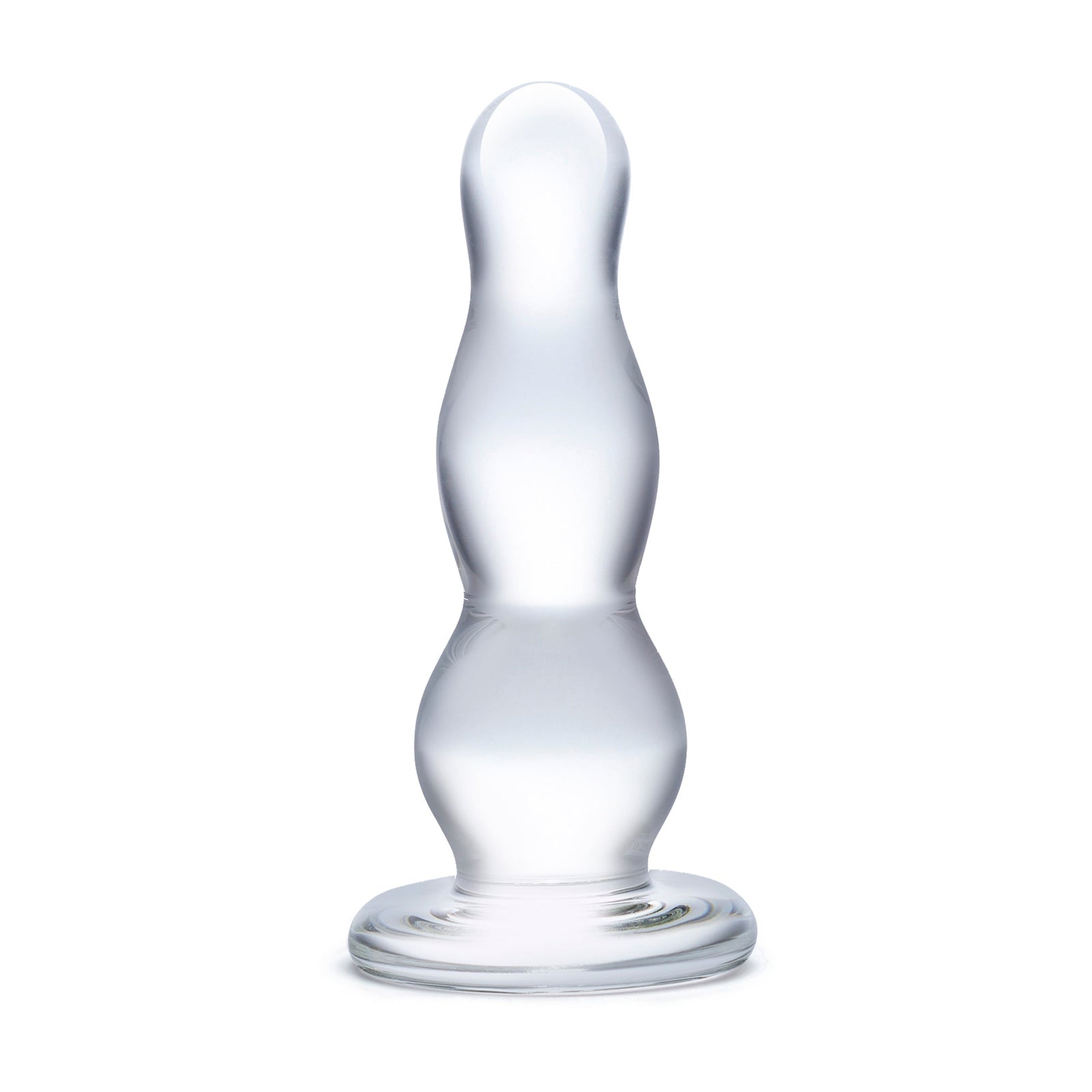 Glas - Glass Butt Plug 4’’ - Clear - Glass Anal Plug (Non Vibration)