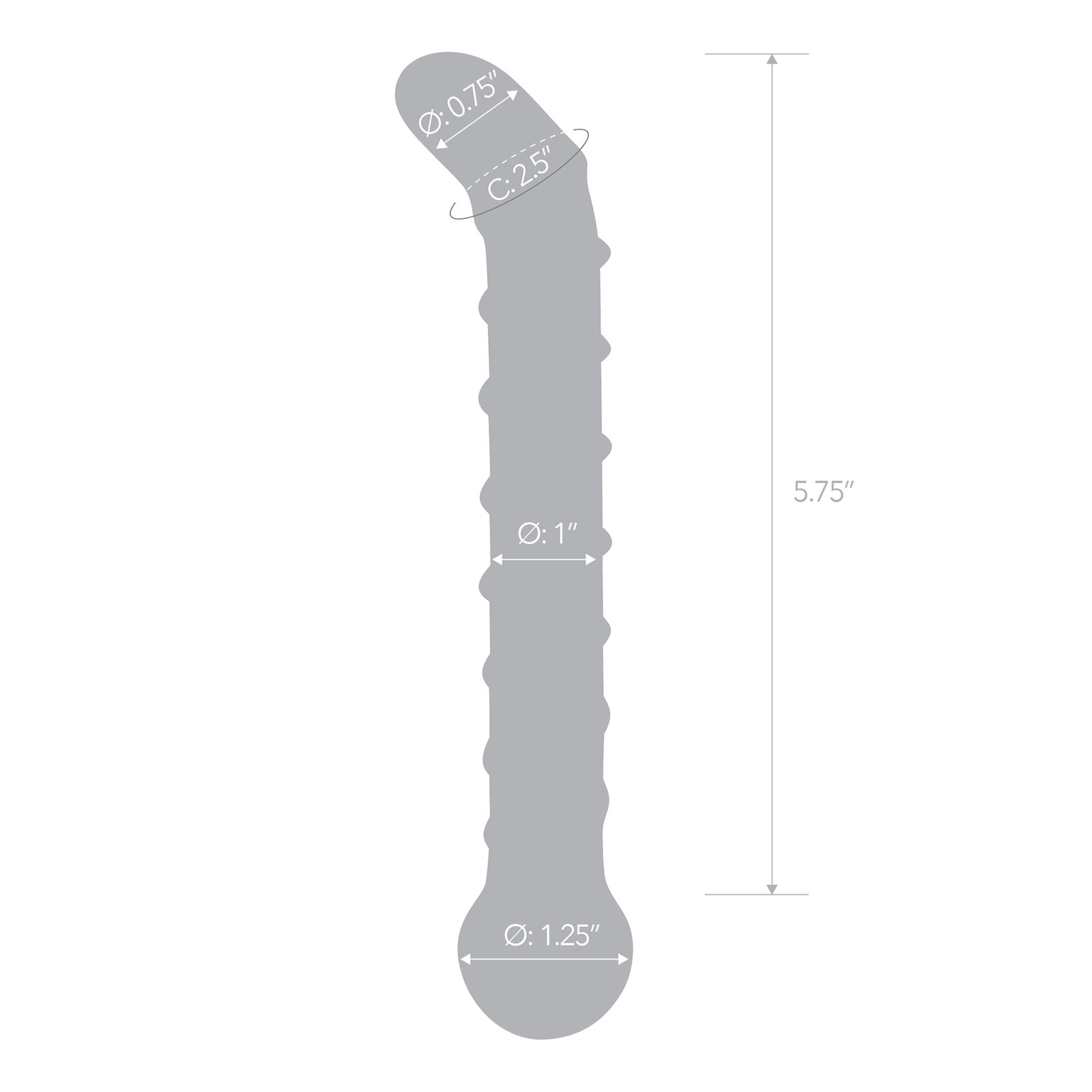Glas - Mr Swirly G Spot Hand Blown Glass Dildo 6.5’’ (Clear/Blue) - Clear - Glass Dildo (Non Vibration)