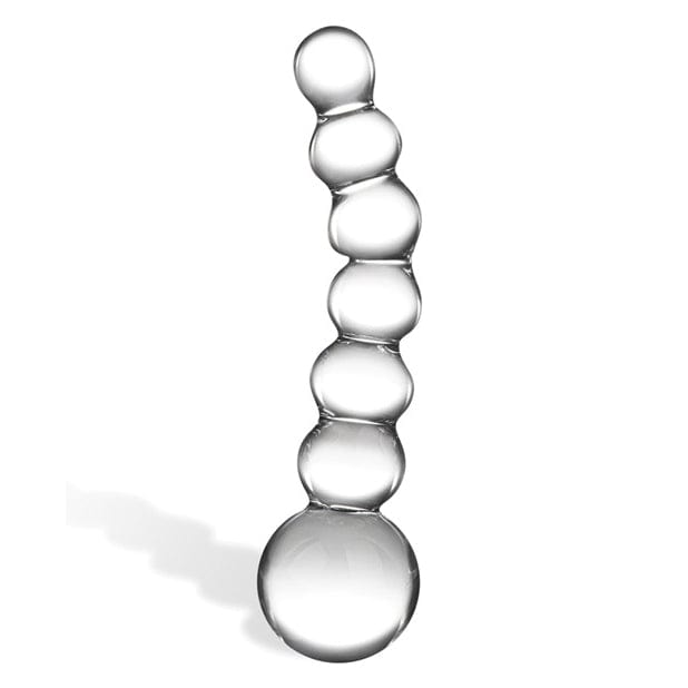 Glas - Curved Glass Beaded Hand Blown Glass Dildo 5" (Clear) Glass Dildo (Non Vibration) 4890808205631 CherryAffairs