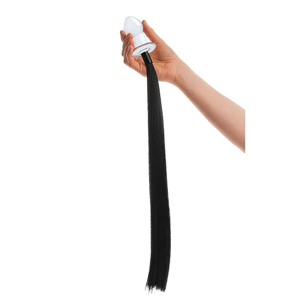 Glas - Horse Tail Glass Butt Plug 3" (Clear) Glass Anal Plug (Non Vibration) 371161770 CherryAffairs