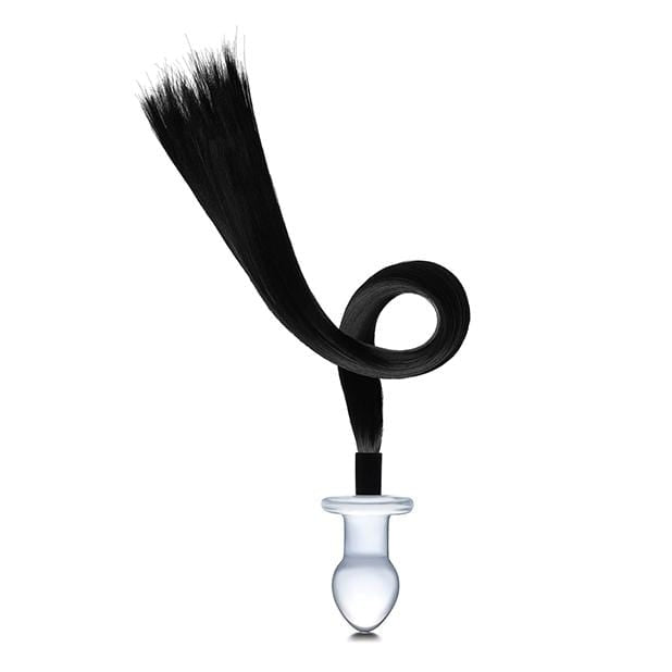 Glas - Horse Tail Glass Butt Plug 3" (Clear) Glass Anal Plug (Non Vibration) 371161770 CherryAffairs