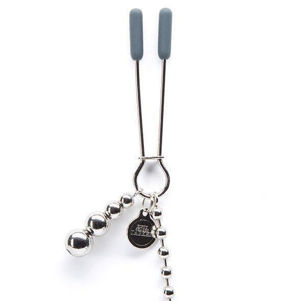 Fifty Shades Darker - At My Mercy Beaded Chain Nipple Clamps Nipple Clamps (Non Vibration) - CherryAffairs Singapore