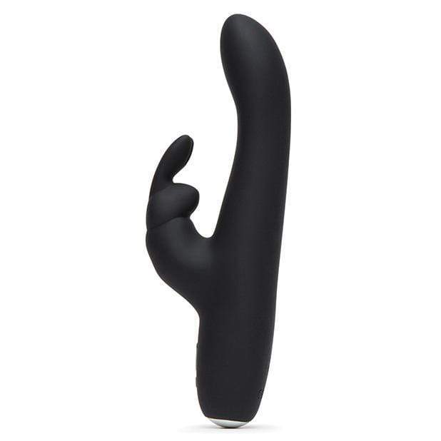 Fifty Shades of Grey - Greedy Girl Rechargeable Slimline Rabbit Vibrator (Black) Rabbit Dildo (Vibration) Rechargeable 5060680311150 CherryAffairs