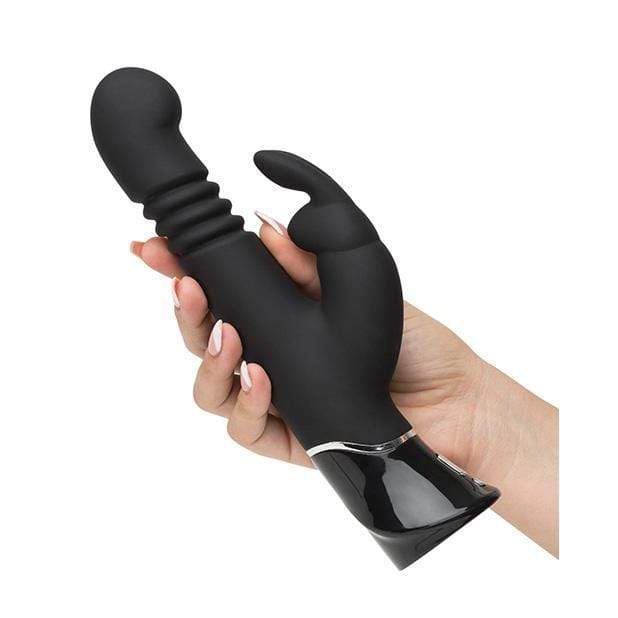 Fifty Shades of Grey - Greedy Girl Rechargeable Thrusting G Spot Rabbit Vibrator (Black) Rabbit Dildo (Vibration) Rechargeable 5060680311167 CherryAffairs