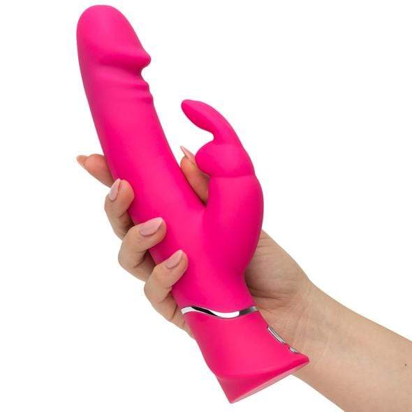 Love Honey - Happy Rabbit Realistic Dual Density Rabbit Vibrator (Pink) Rabbit Dildo (Vibration) Rechargeable 293480909 CherryAffairs