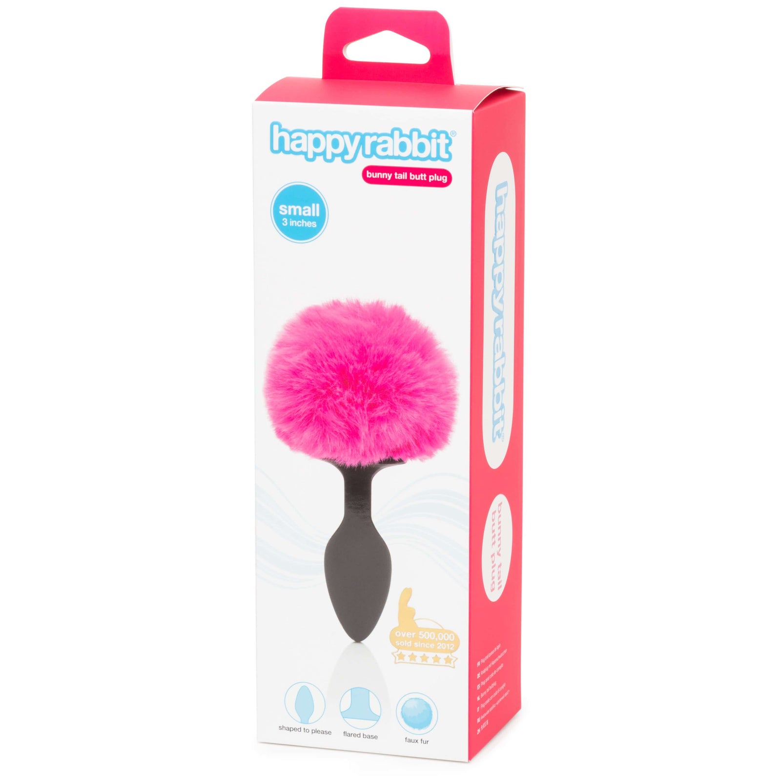 Love Honey - Happy Rabbit Bunny Tail Butt Plug Small (Pink) Anal Plug (Non Vibration) 5060779231963 CherryAffairs