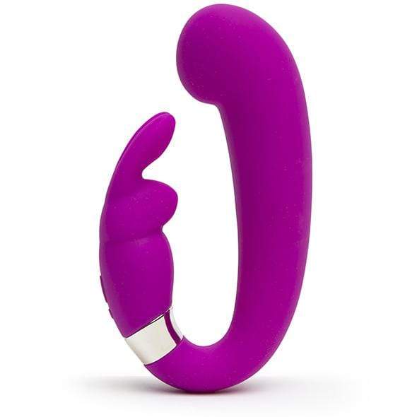 Love Honey - Happy Rabbit Mini G Spot Clitoral Curve Vibrator (Purple) Non Realistic Dildo w/o suction cup (Vibration) Rechargeable 5060779237293 CherryAffairs