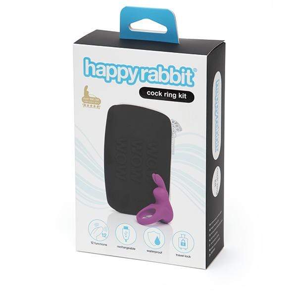 Love Honey - Happy Rabbit Cock Ring Kit 2 Pieces (Multi Colour) Silicone Cock Ring (Vibration) Rechargeable 5060779239754 CherryAffairs