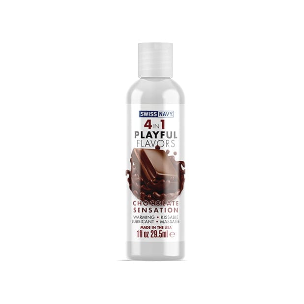 Swiss Navy - 4 In 1 Playful Flavors Warming Kissable Lubricant Chocolate Sensation 1oz SN1059 CherryAffairs