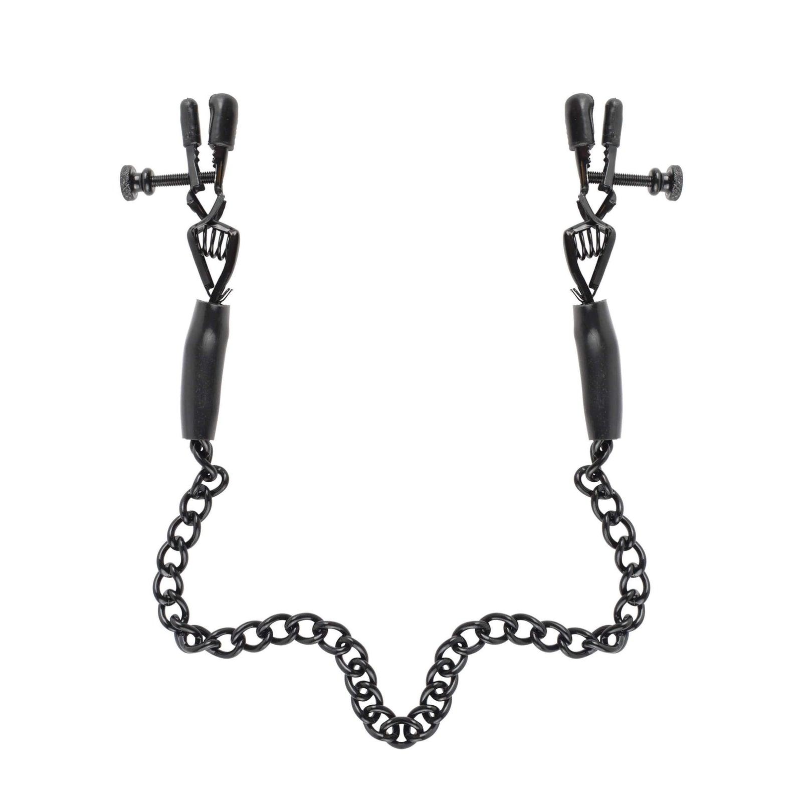 Pipedream - Fetish Fantasy Series Adjustable Nipple Chain Clamps (Black) Nipple Clamps (Non Vibration) 603912161809 CherryAffairs