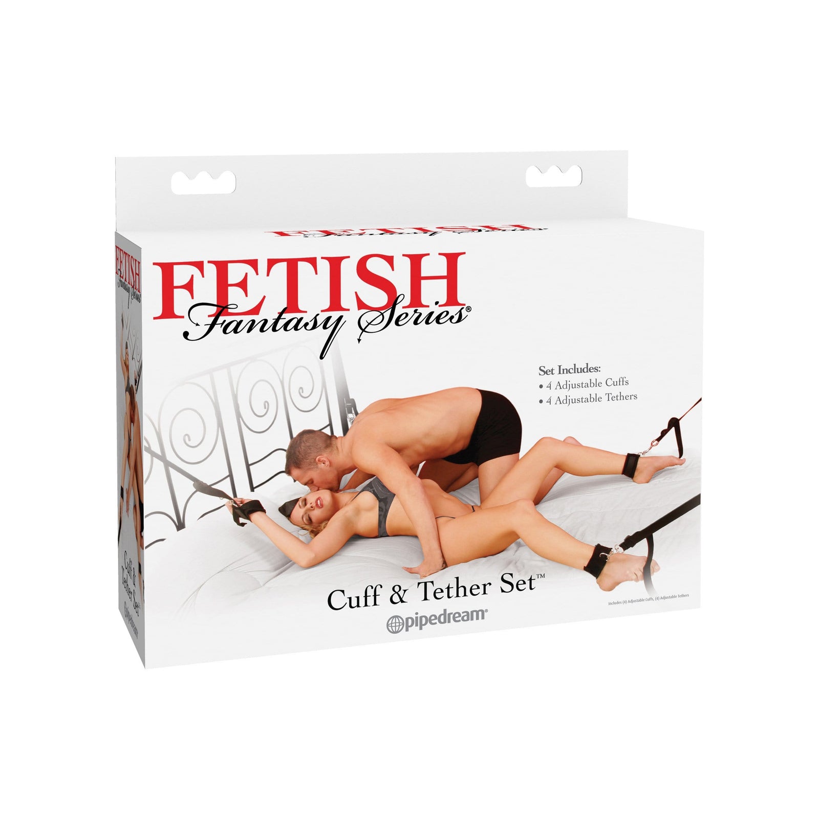 Pipedream - Fetish Fantasy Series Cuff and Tether Set (Black) Bed Restraint 319754124 CherryAffairs