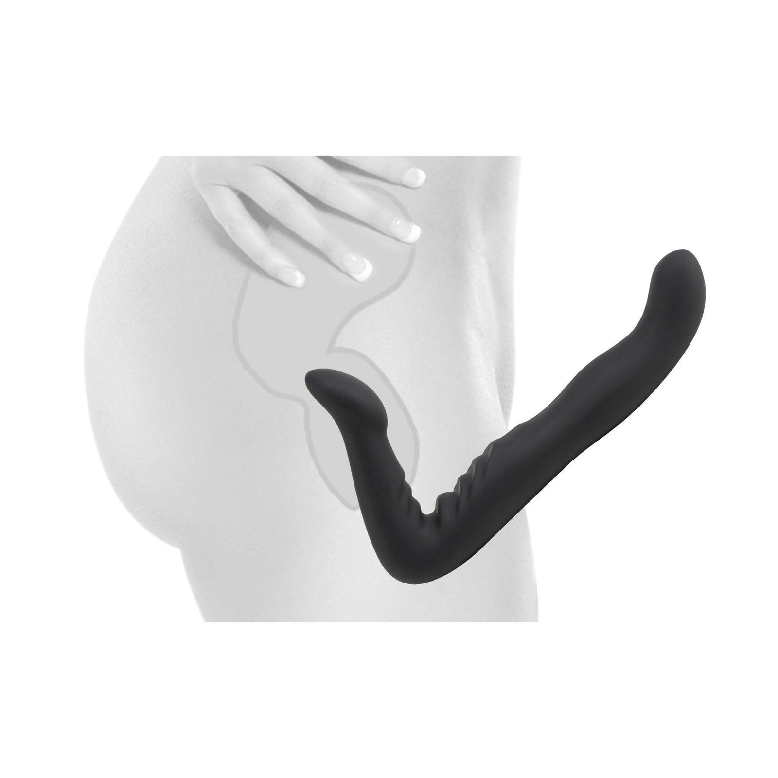 Pipedream - Fetish Fantasy Elite 8" Strapless Strap-On (Black) Double Dildo (Non Vibration) - CherryAffairs Singapore