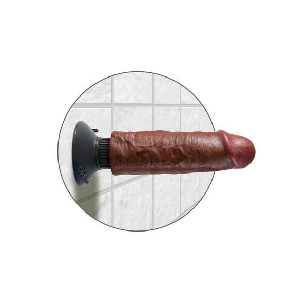 Pipedream - King Cock 6" Vibrating Cock (Brown) - PleasureHobby