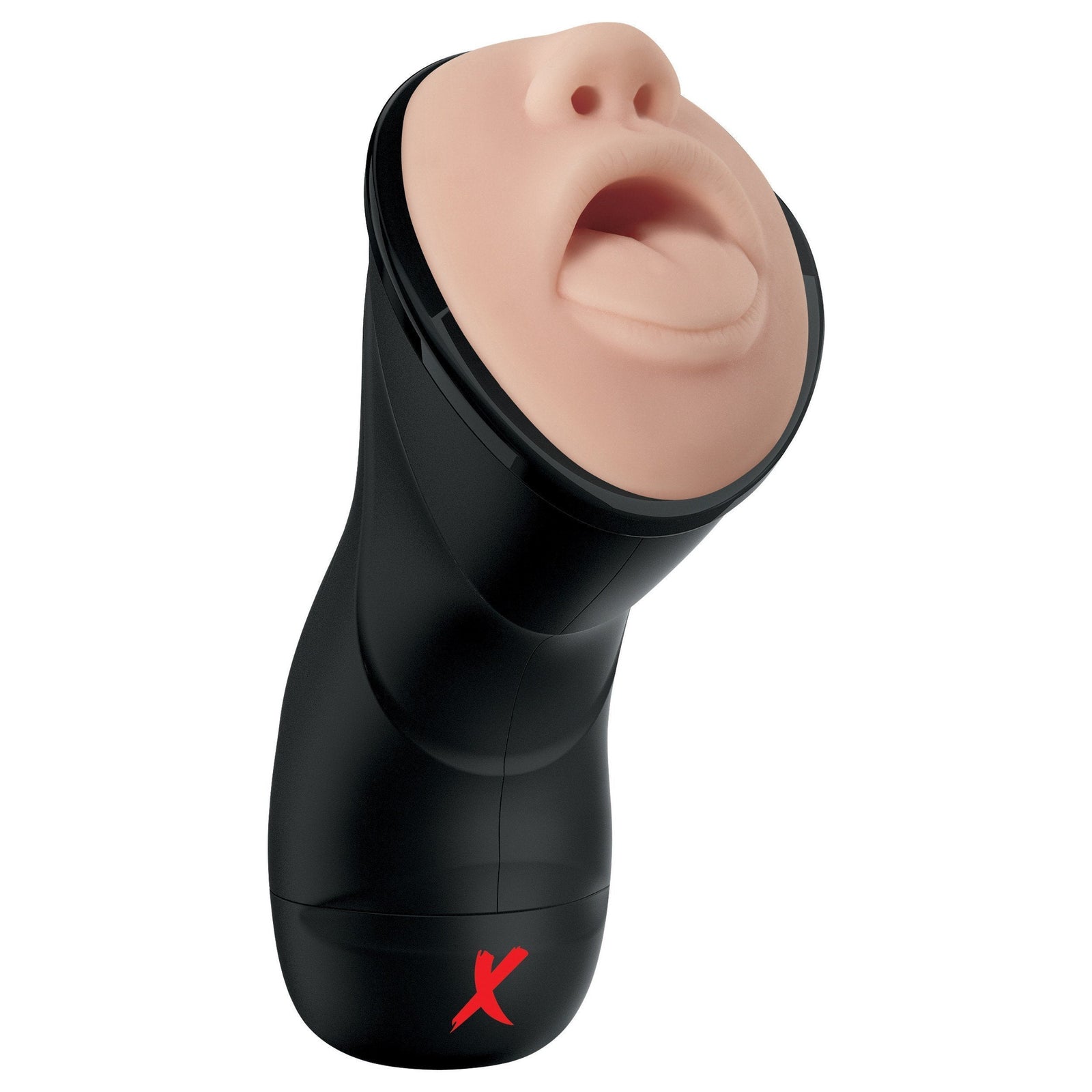 Pipedream - PDX Elite Deep Throat Vibrating Stroker (Black) Masturbator Soft Stroker (Vibration) Non Rechargeable - CherryAffairs Singapore