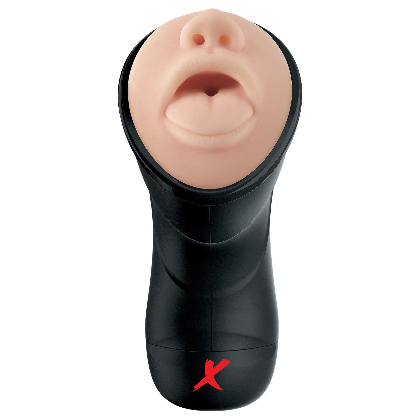 Pipedream - PDX Elite Deep Throat Vibrating Stroker (Black) Masturbator Soft Stroker (Vibration) Non Rechargeable - CherryAffairs Singapore