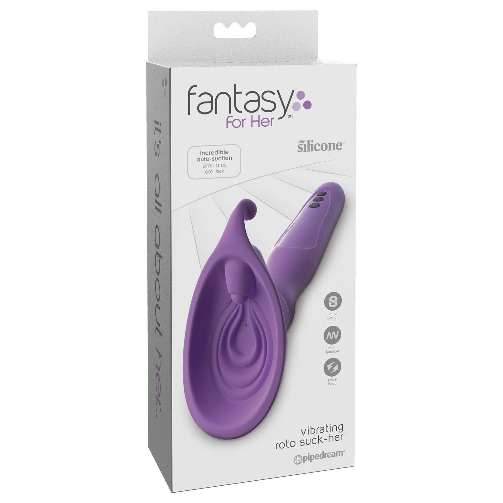 Pipedream - Fantasy For Her Vibrating Roto Suck-Her Clit Massager (Purple) Clit Massager (Vibration) Rechargeable