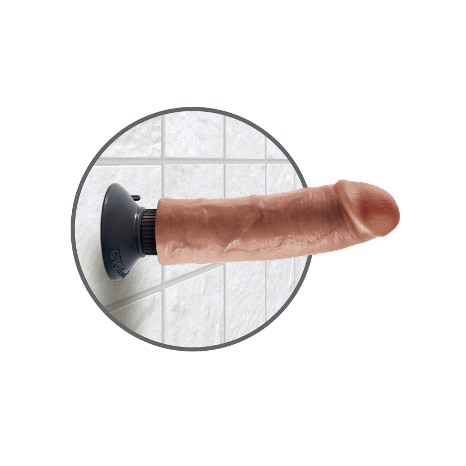 Pipedream - King Cock Vibrating Cock Dildo 8" (Brown) Realistic Dildo with suction cup (Non Vibration) 603912753264 CherryAffairs
