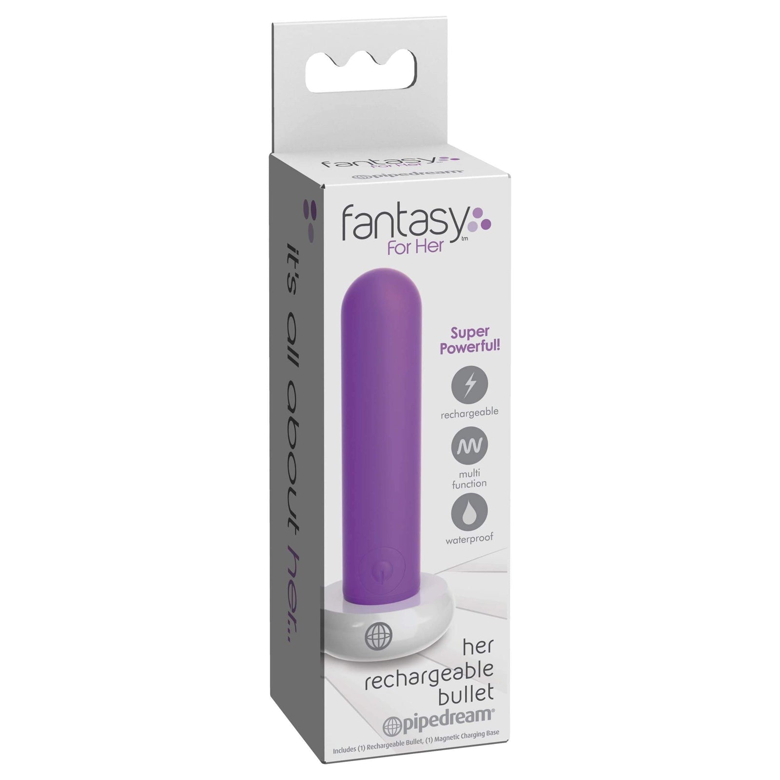 Pipedream - Fantasy For Her Her Rechargeable Bullet Vibrator (Purple) Bullet (Vibration) Rechargeable 603912757408 CherryAffairs