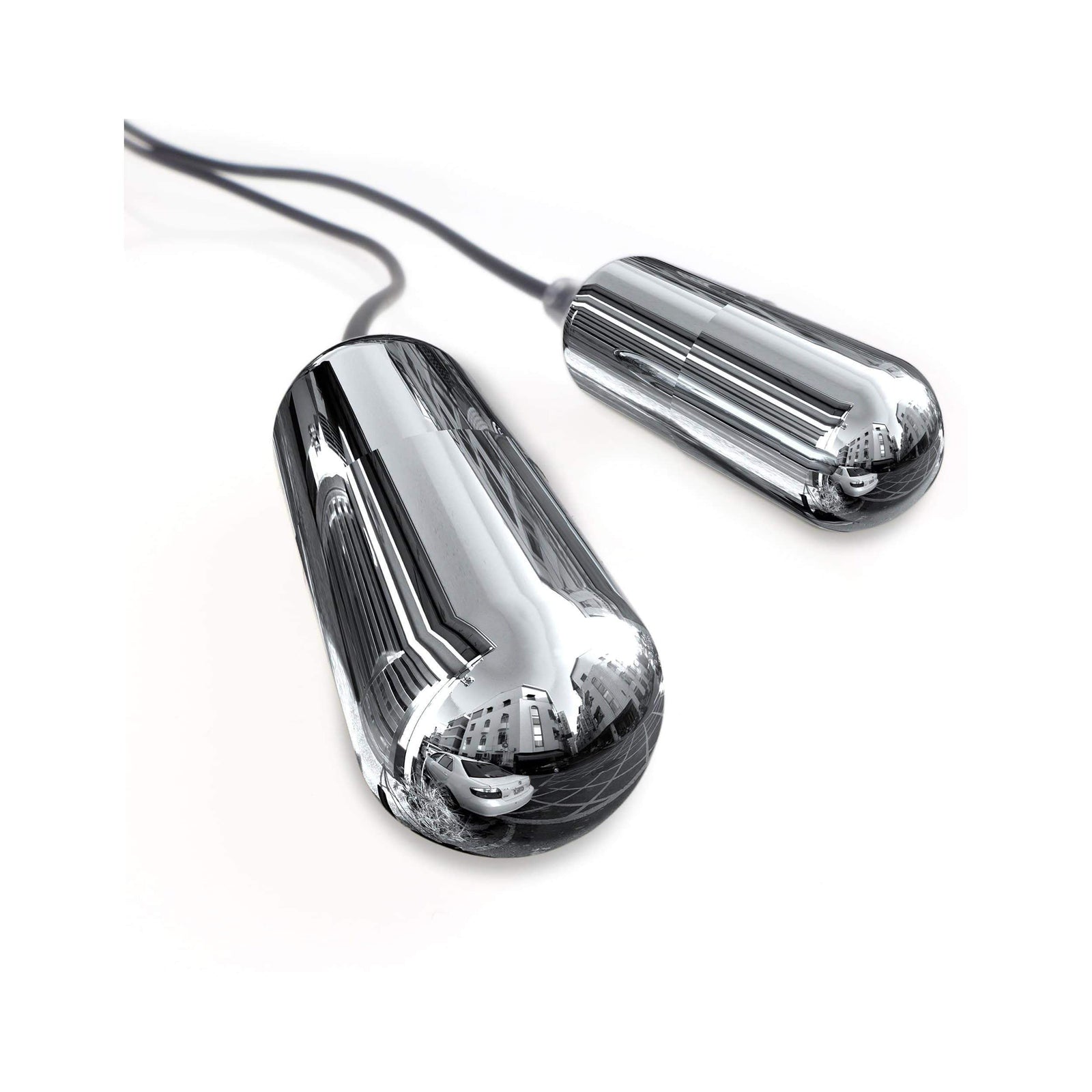 Pipedream - Classix Dual Vibrating Penis Sleeve (Grey) Remote Control Cock Sleeves (Vibration) Non Rechargeable 603912757811 CherryAffairs