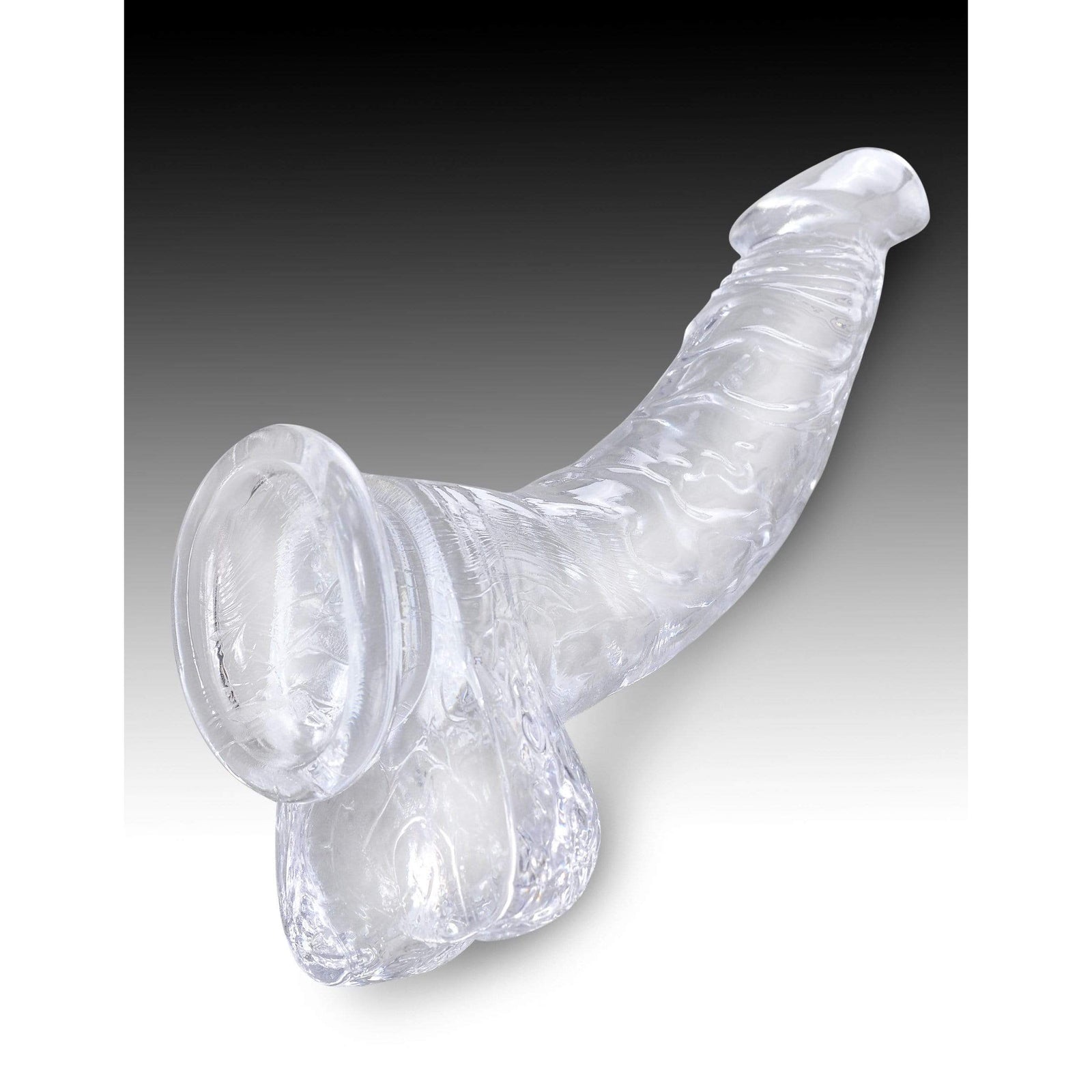 Pipedream - King Cock Clear Cock with Balls Dildo 7.5" (Clear) Realistic Dildo with suction cup (Non Vibration) 603912758856 CherryAffairs