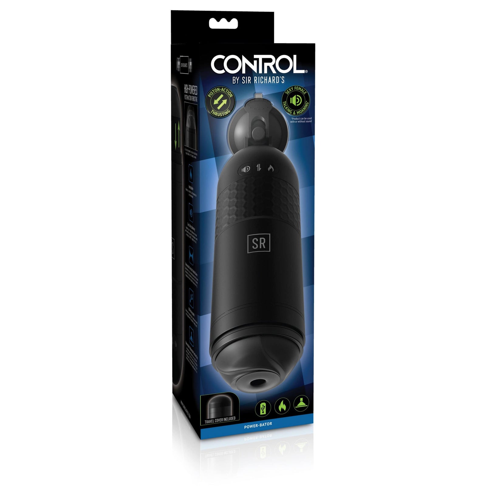 Sir Richards - Control Power Bator Hands Free Masturbator (Black) Masturbator (Hands Free) Rechargeable 324160711 CherryAffairs