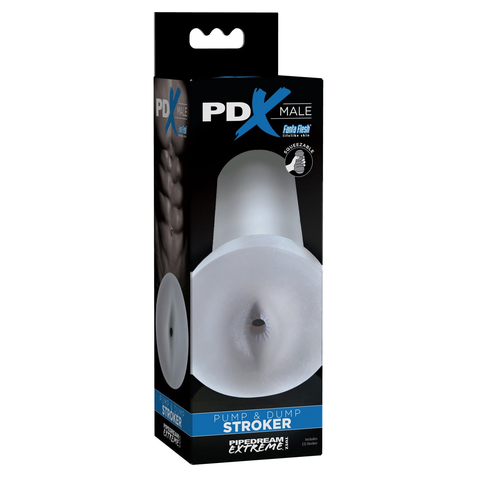 Pipedream - PDX Male PDX Male Pump and Dump Stroker (Clear) Masturbator Gay Ass (Non Vibration) 324161241 CherryAffairs