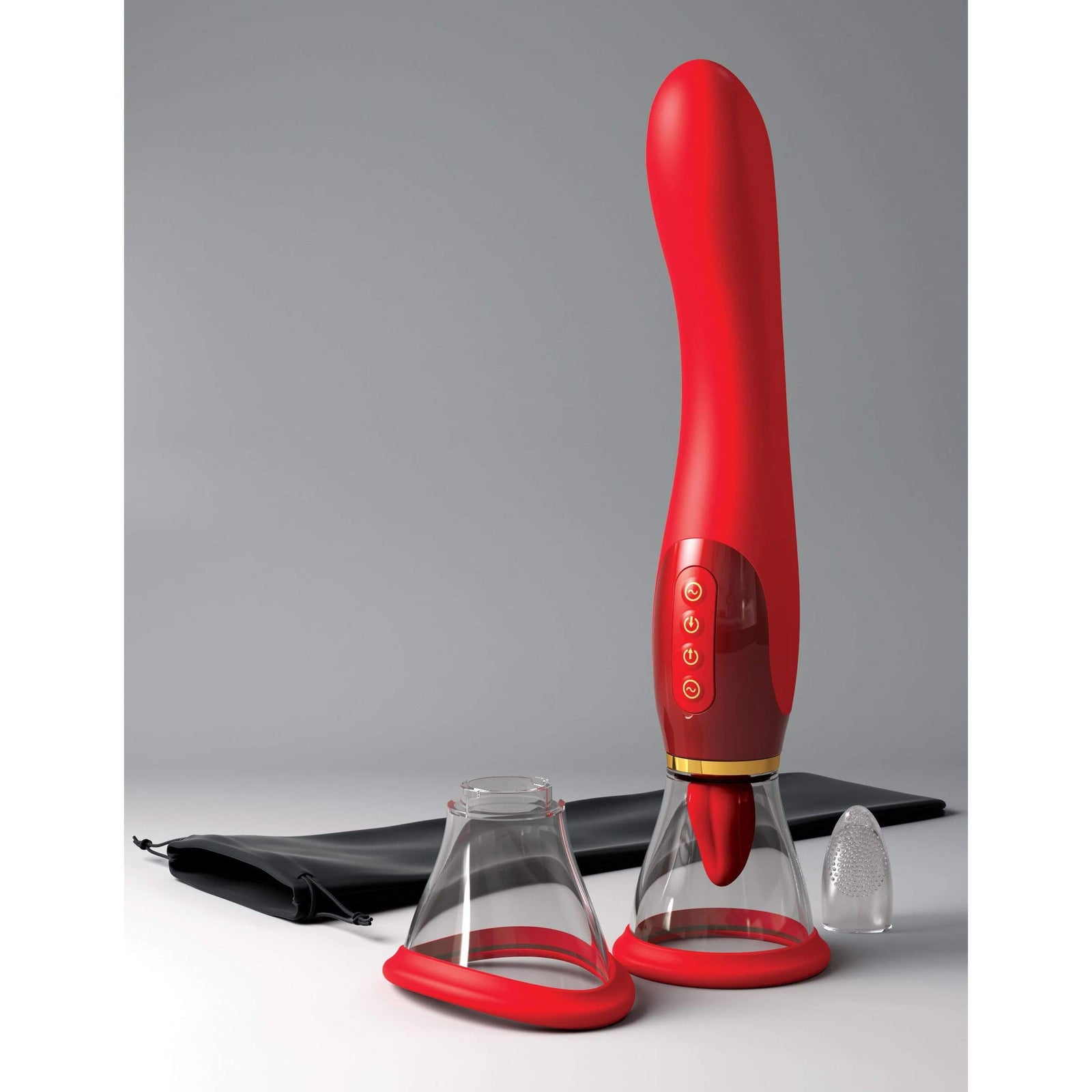 Pipedream - Fantasy For Her Ultimate Pleasure 24K Gold Luxury Edition Clit Massager (Red) Clit Massager (Vibration) Rechargeable 603912762334 CherryAffairs