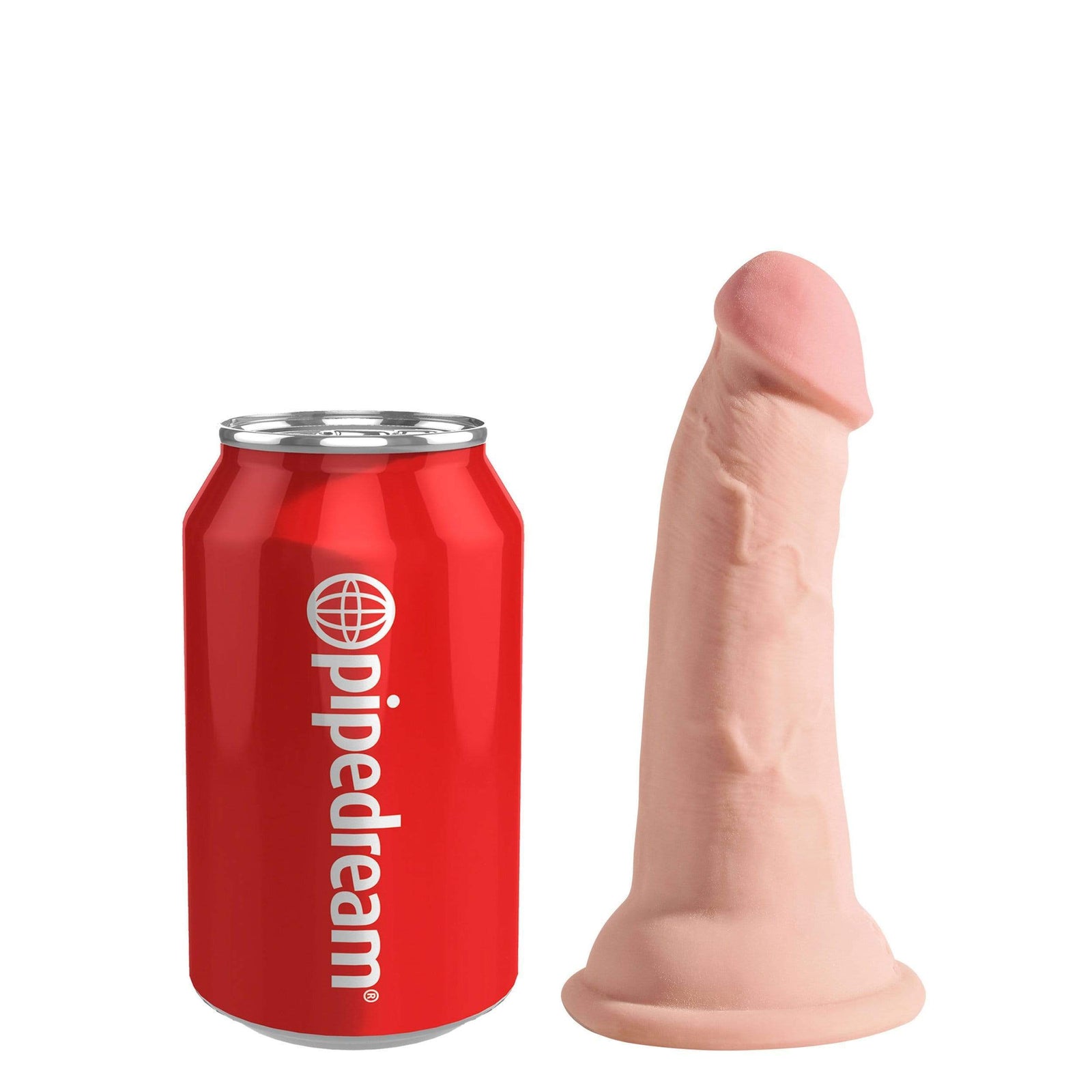 Pipedream - King Cock Plus 3D Triple Density Cock Dildo 5" (Beige) Realistic Dildo with suction cup (Non Vibration) 603912762662 CherryAffairs