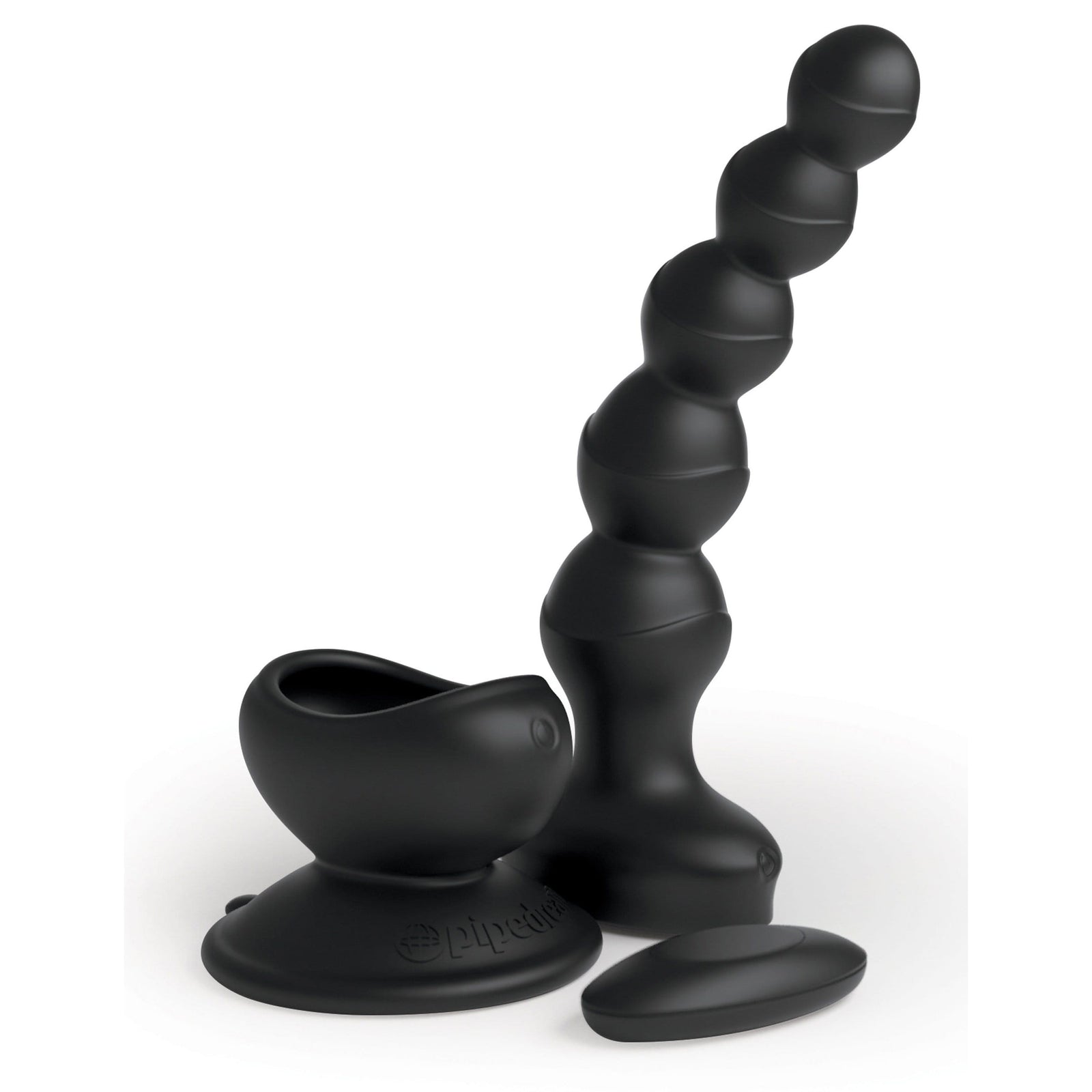 Pipedream - 3Some Wall Banger Vibrating Anal Beads (Black) Anal Beads (Vibration) Rechargeable 603912765854 CherryAffairs