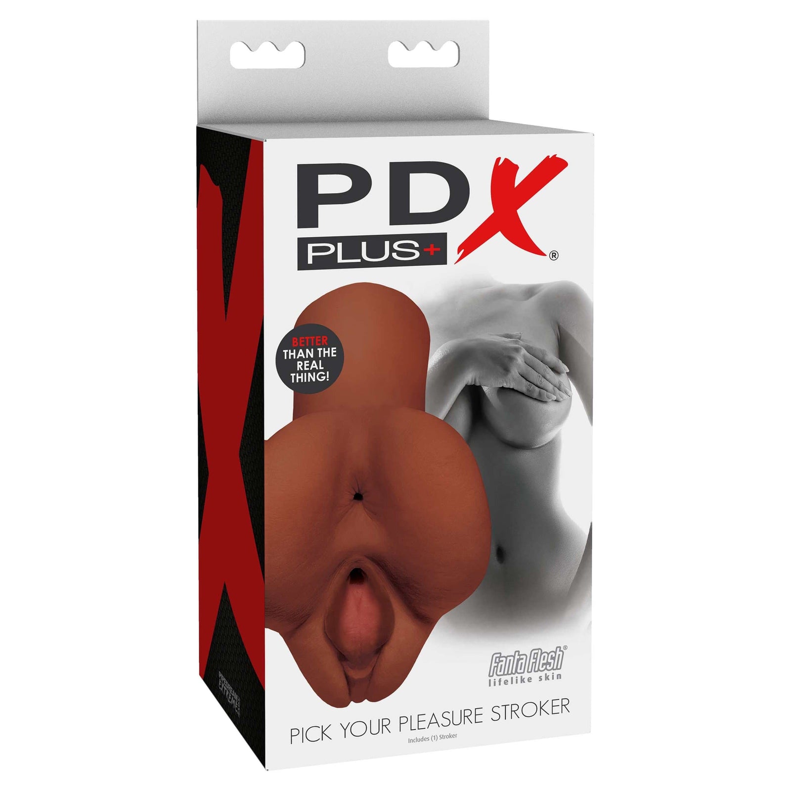 Pipedream - PDX Plus Pick Your Pleasure Stroker (Dark Brown) Masturbator Vagina (Non Vibration) 603912766103 CherryAffairs