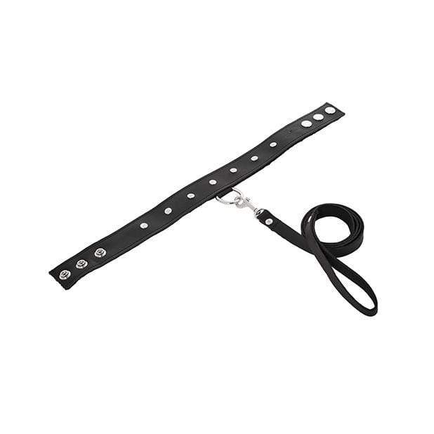 Sportsheets - Leather Leash and Collar (Black) Leash 646709432027 CherryAffairs