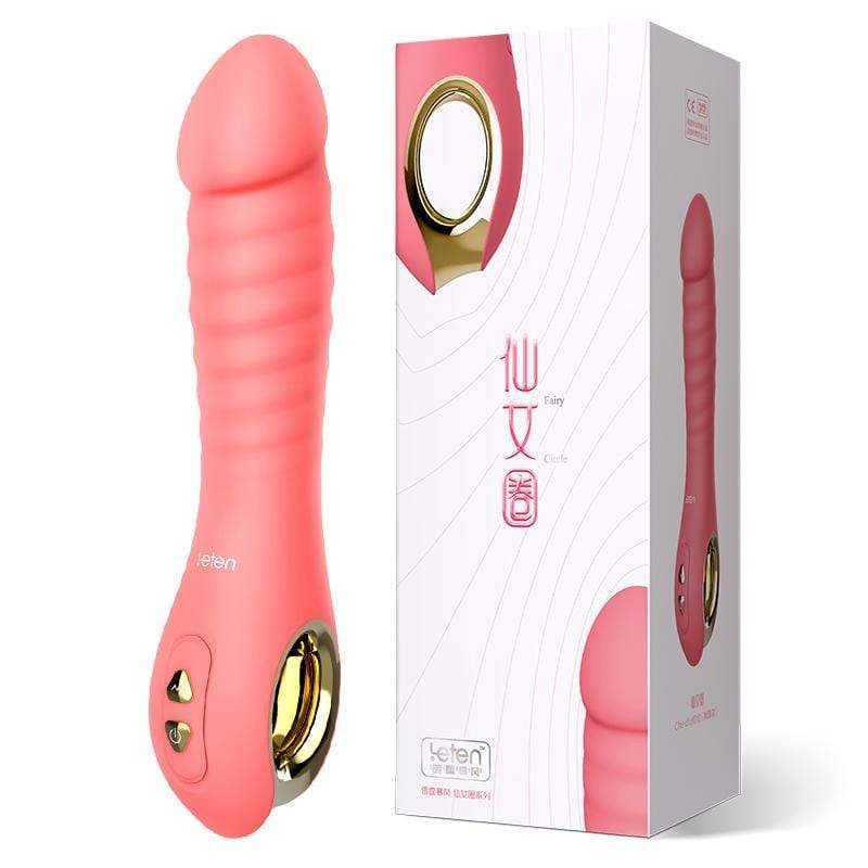 Leten - Fairy Realistic Magnetic Rechargeable Thrusting Vibrator (Pink) G Spot Dildo (Vibration) Rechargeable 293478831 CherryAffairs