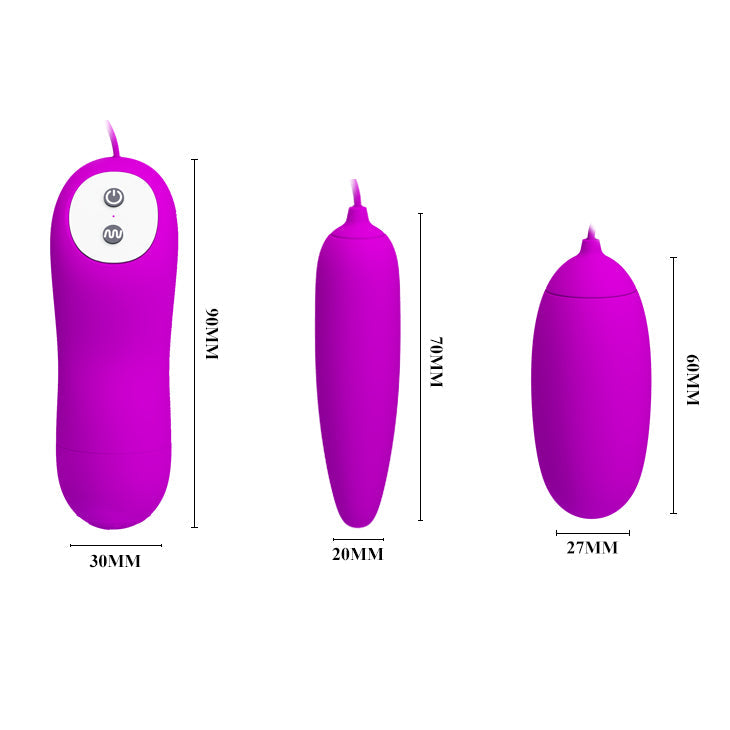Pretty Love - Irma Remote Control Egg Massager Vibrator (Purple) - Purple - Wired Remote Control Egg (Vibration) Non