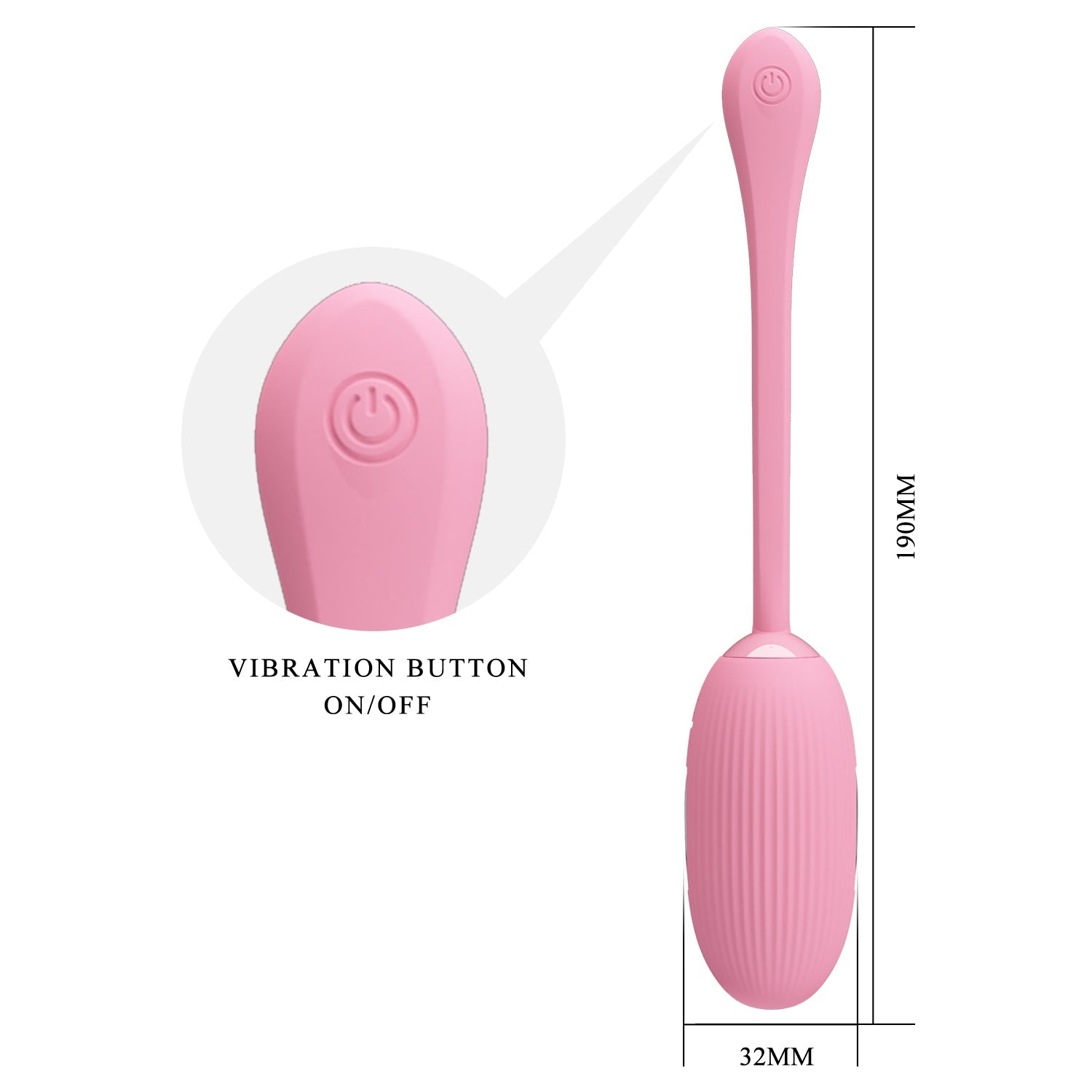 Pretty Love - Doreen App-Controlled Egg Massager Vibrator (Pink) - Pink - Wireless Remote Control Egg (Vibration)