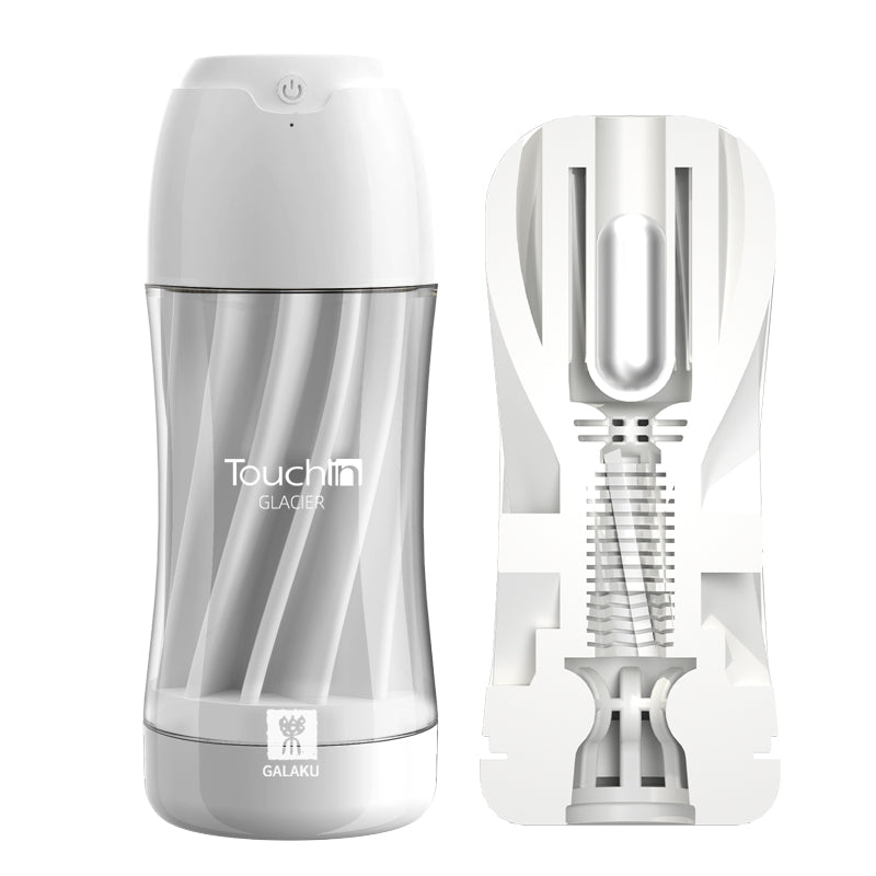 Galaku - Touch In Vibrating Masturbator Cup Stroker - Glacier - Masturbator Soft Stroker (Vibration) Rechargeable