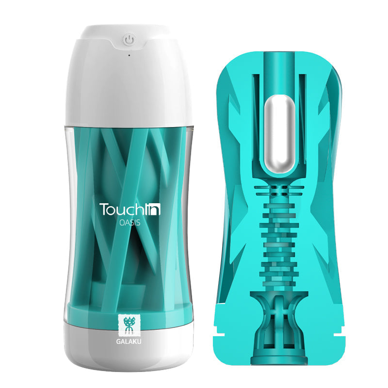 Galaku - Touch In Vibrating Masturbator Cup Stroker - Oasis - Masturbator Soft Stroker (Vibration) Rechargeable