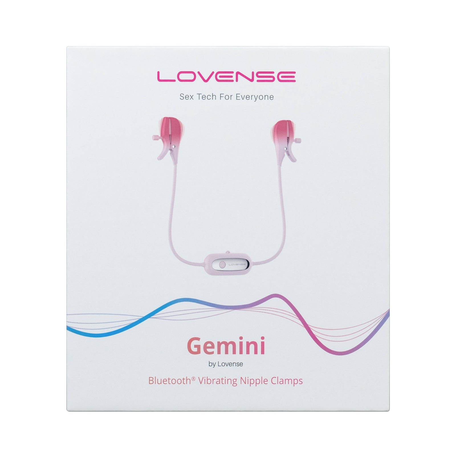 Lovense - Gemini App-Controlled Vibrating Nipple Clamps (Pink) - Pink - Nipple Clamps (Vibration) Rechargeable