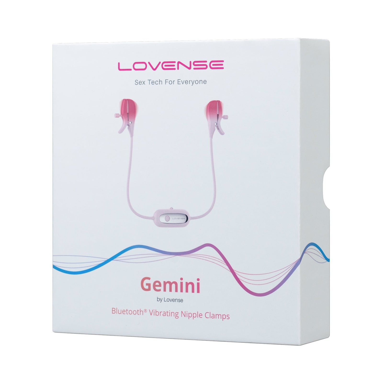 Lovense - Gemini App-Controlled Vibrating Nipple Clamps (Pink) - Pink - Nipple Clamps (Vibration) Rechargeable