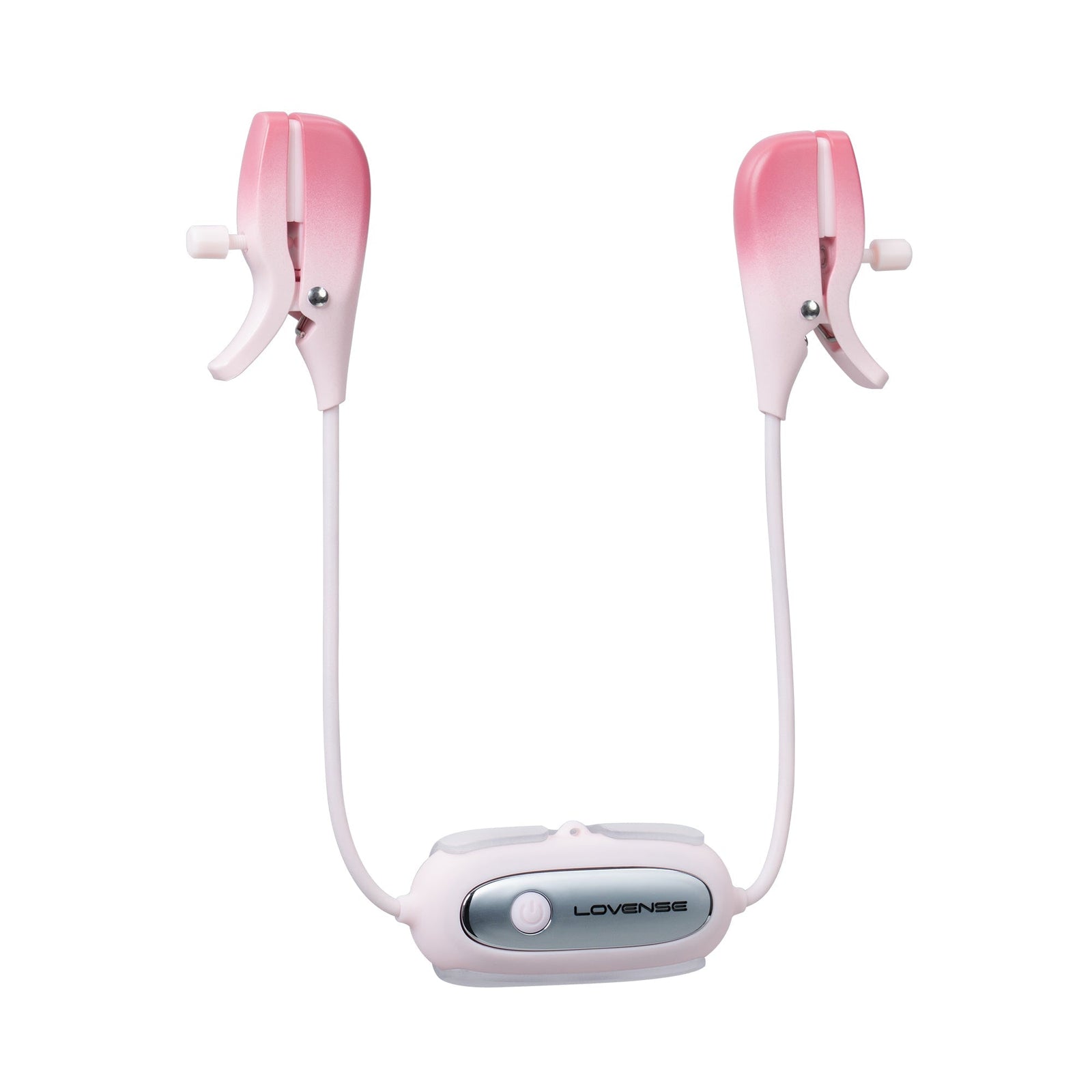 Lovense - Gemini App-Controlled Vibrating Nipple Clamps (Pink) - Pink - Nipple Clamps (Vibration) Rechargeable