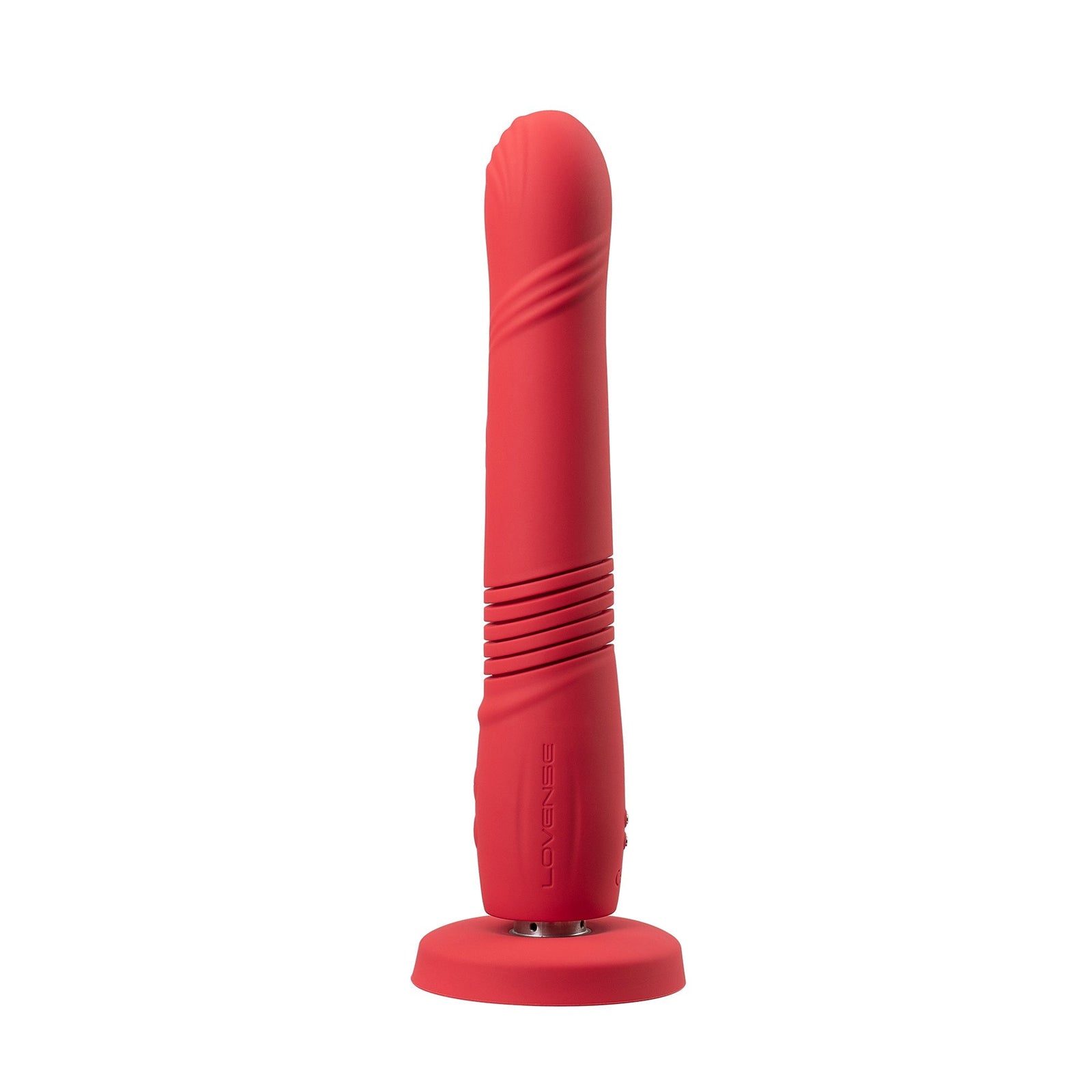 Lovense - Gravity App-Controlled Thrusting Dildo (Red) - Red - Realistic Dildo with suction cup (Vibration) Rechargeable