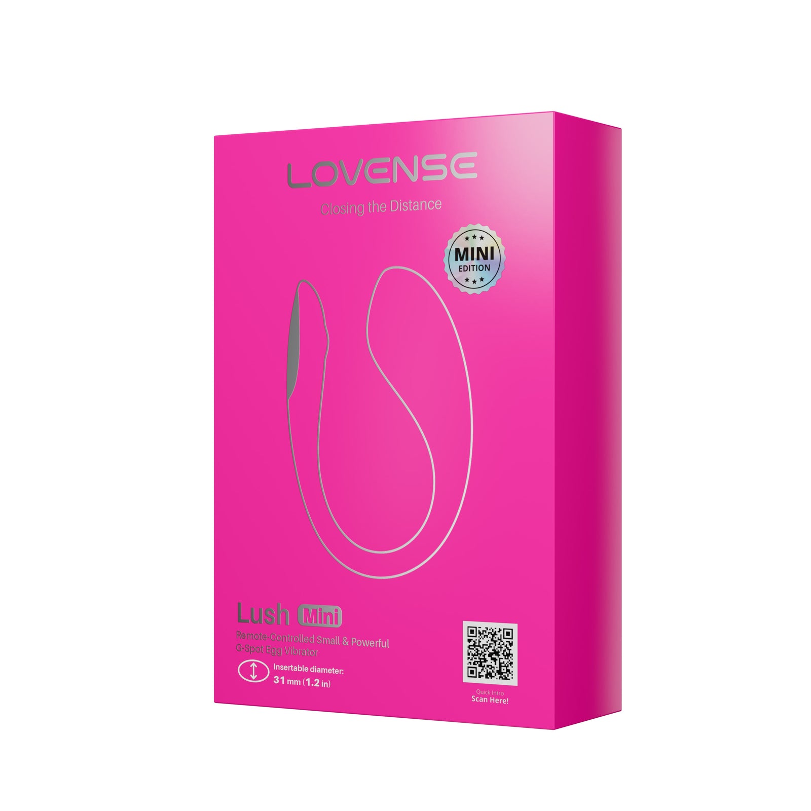 Lovense - Lush Mini App-Controlled Bullet Egg Vibrator (Pink)