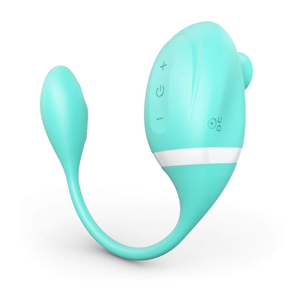 Tracy's Dog - Seahorse Clitoral Air Stimulator Sucking Dual Stimulator (Tiffany Blue) Clit Massager (Vibration) Rechargeable 6972725981008 CherryAffairs