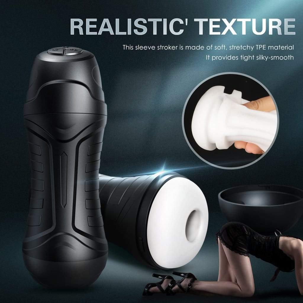 Tracy's Dog - Osburn Automatic Male Masturbator (Black) Masturbator Soft Stroker (Vibration) Rechargeable 6972725981558 CherryAffairs